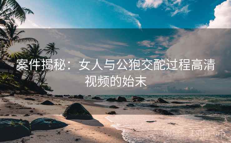 案件揭秘：女人与公狍交酡过程高清视频的始末
